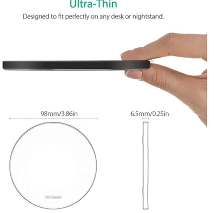 30W Fast Wireless Charging Pad LED Indicator, Ultra-Thin Design