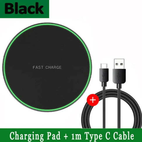 30W Fast Wireless Charging Pad LED Indicator, Ultra-Thin Design