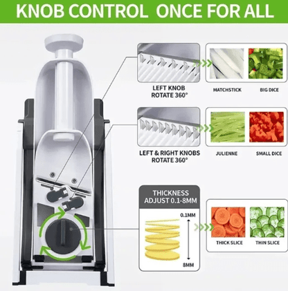 5-in-1 Mandoline Spring Slicer & Dicer