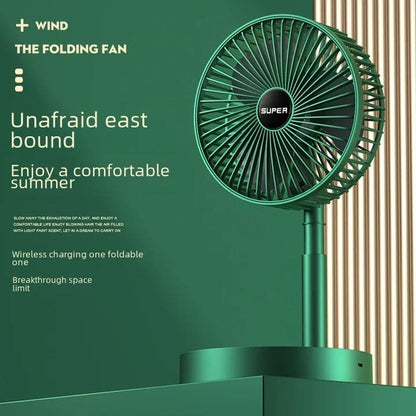 Telescopic Folding Fan, Mini Electric Desktop Fan